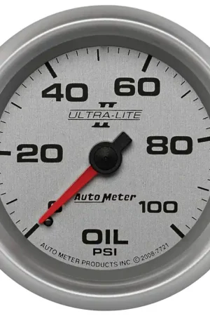 Instant Buy Autometer 2-5/8" Oil Pressure 0-100 PSI Mechanical Ultra-Lite II
