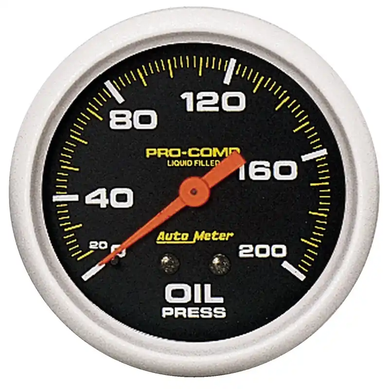 Hassle-Free Returns Autometer 2-5/8" Oil Pressure 0-200 PSI Mechanical Liquid Filled Pro-Comp