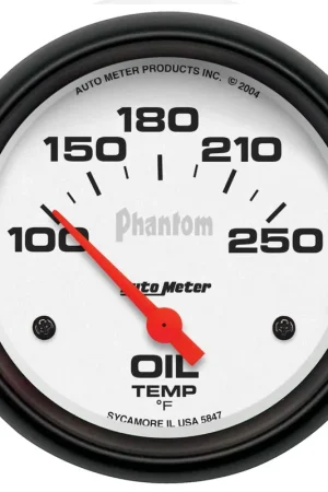 Autometer 2-5/8" Oil Temperature 100-250 °F Air-Core Phantom Buy Online