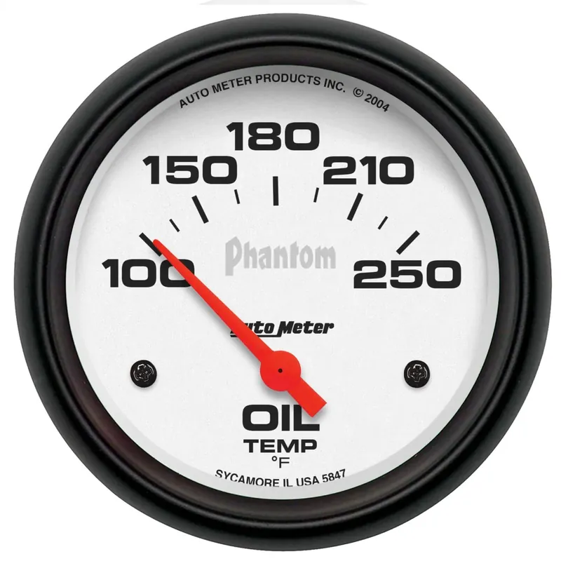 Autometer 2-5/8" Oil Temperature 100-250 °F Air-Core Phantom Buy Online