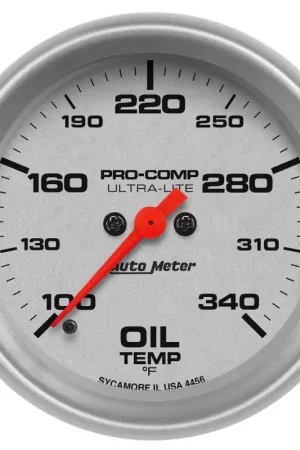 Free Delivery Autometer 2-5/8" Oil Temperature 100-340 °F Stepper Motor Ultra-Lite