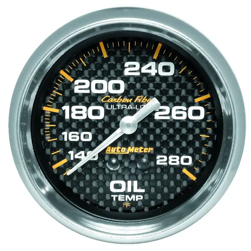 Trending Autometer 2-5/8" Oil Temperature 140-280 °F 6 Ft. Mechanical Carbon Fiber