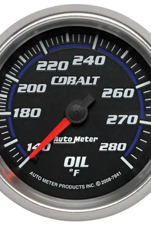 Autometer 2-5/8" Oil Temperature 140-280 °F 6 Ft. Mechanical Cobalt Buy Today