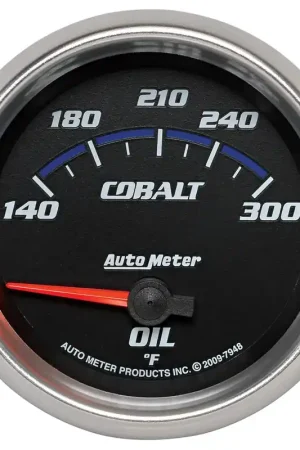 Trusted Brand Autometer 2-5/8" Oil Temperature 140-300 °F Air-Core Cobalt