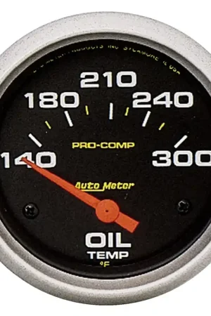 Markdown Autometer 2-5/8" Oil Temperature 140-300 °F Air-Core Pro-Comp