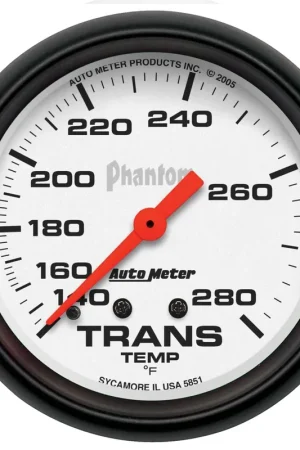 Autometer 2-5/8" Transmission Temperature 140-280 °F Mechanical Phantom Popular