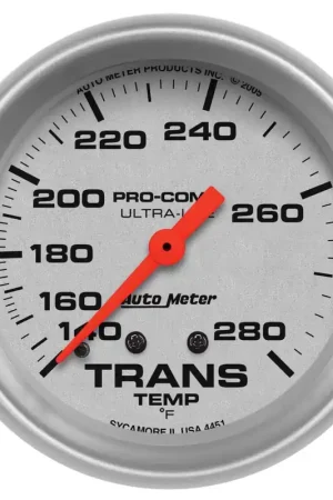 Autometer 2-5/8" Transmission Temperature 140-280 °F Mechanical Ultra-Lite Hot Deal