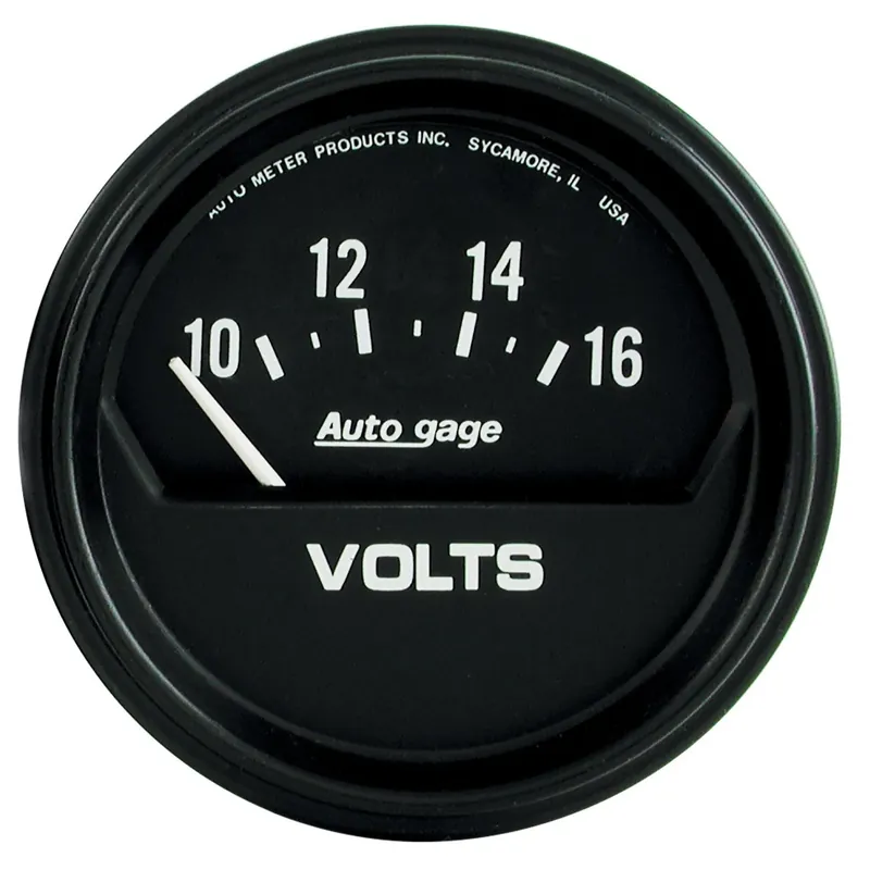 Autometer 2-5/8" Voltmeter 10-16V Air-Core Short Sweep Auto Gage Crafted
