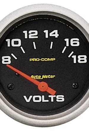 Budget Autometer 2-5/8" Voltmeter 8-18V Air-Core Pro-Comp