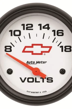 Bulk Order Autometer 2-5/8" Voltmeter 8-18V Chevy Red Bowtie