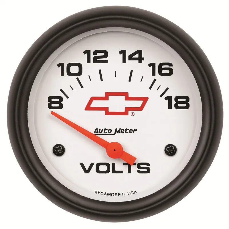 Bulk Order Autometer 2-5/8" Voltmeter 8-18V Chevy Red Bowtie