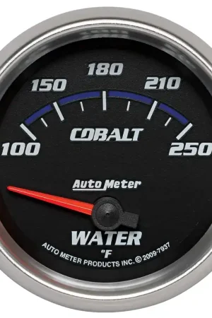 Autometer 2-5/8" Water Temperature 100-250 °F Air-Core Cobalt Limited Edition