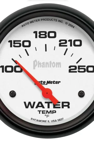 Exclusive Autometer 2-5/8" Water Temperature 100-250 °F Air-Core Phantom