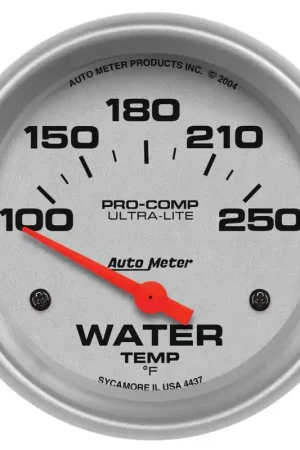 Autometer 2-5/8" Water Temperature 100-250 °F Air-Core Ultra-Lite Buy Today