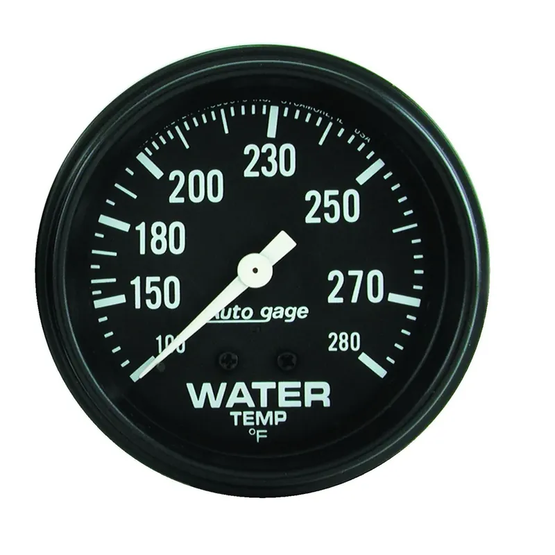 Autometer 2-5/8" Water Temperature 100-280 °F 6 Ft. Mechanical Full Sweep Auto Gage Price Drop