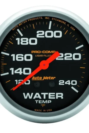 Autometer 2-5/8" Water Temperature 120-240 °F 12 Ft. Mechanical Liquid Filled Pro-Comp Grab Now