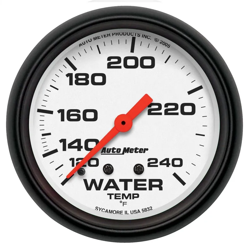 Popular Autometer 2-5/8" Water Temperature 120-240 °F 6 Ft. Mechanical Phantom