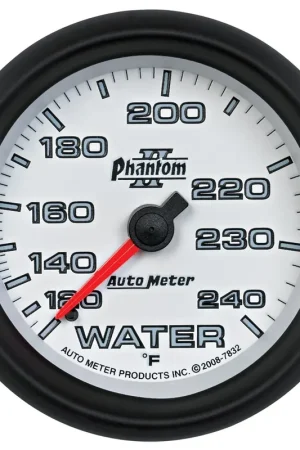 Price Drop Autometer 2-5/8" Water Temperature 120-240 °F 6 Ft. Mechanical Phantom II
