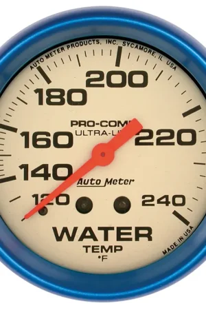 Fast Shipping Autometer 2-5/8" Water Temperature 120-240 °F 6 Ft. Mechanical Ultra-Nite