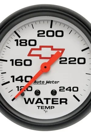 Crafted Autometer 2-5/8" Water Temperature 120-240 °F Chevy Red Bowtie