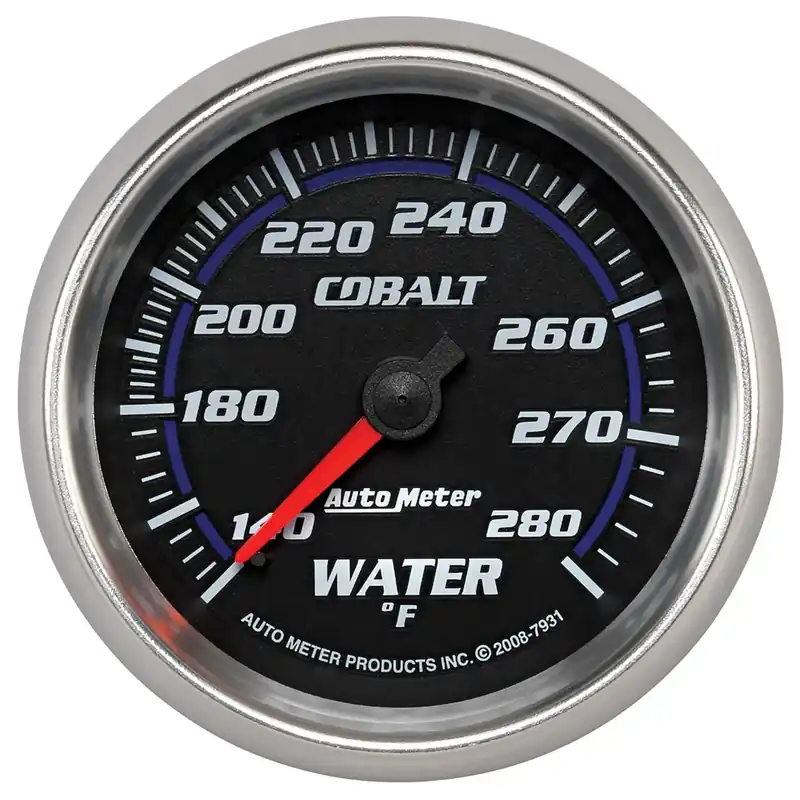 Get Yours Autometer 2-5/8" Water Temperature 140-280 °F 6 Ft. Mechanical Cobalt