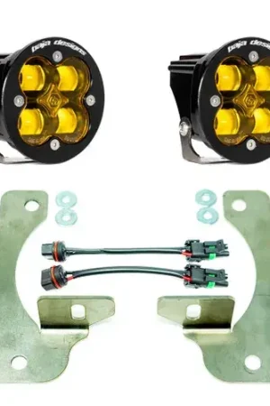 Fresh Stock Baja Designs 2018+ Wrangler JL Rubicon Squadron-R Fog Light Pocket Kit - Amber