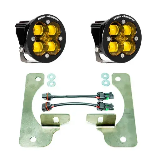 Fresh Stock Baja Designs 2018+ Wrangler JL Rubicon Squadron-R Fog Light Pocket Kit - Amber