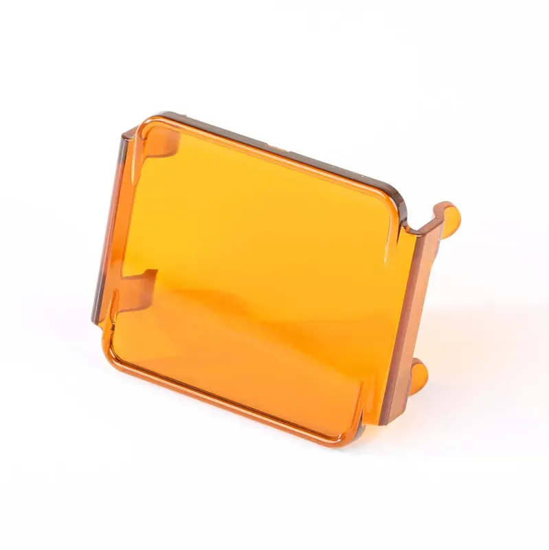 Rugged Ridge 3 Inch Square LED Light Cover Amber Final Sale