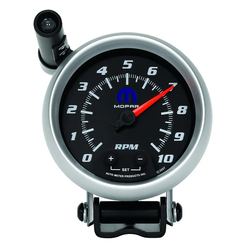 Autometer 3-3/4" Pedestal Tachometer 0-10,000 RPM Black Mopar Wholesale