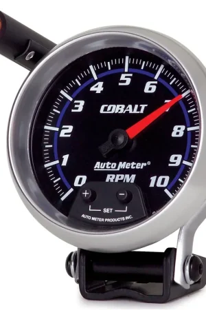 Get Yours Autometer 3-3/4" Pedestal Tachometer 0-10,000 RPM Cobalt