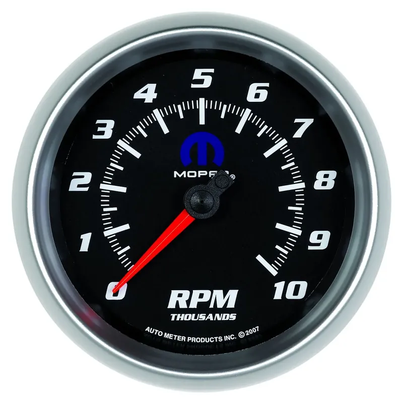 Price Cut Autometer 3-3/8" In-Dash Tachometer 0-10,000 RPM Black Mopar