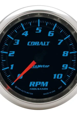 Free Shipping Autometer 3-3/8" In-Dash Tachometer 0-10,000 RPM Cobalt
