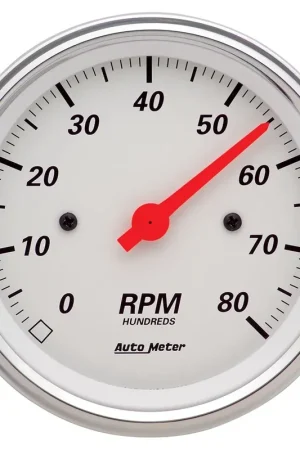 Autometer 3-3/8" In-Dash Tachometer 0-8,000 RPM Arctic White Best Choice