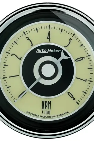 Price Cut Autometer 3-3/8" In-Dash Tachometer 0-8,000 RPM Cruiser Ad