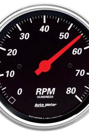 Autometer 3-3/8" In-Dash Tachometer 0-8,000 RPM Designer Black Direct From Manufacturer