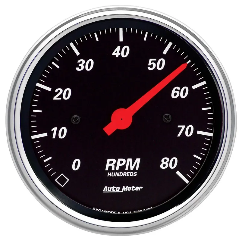 Autometer 3-3/8" In-Dash Tachometer 0-8,000 RPM Designer Black Direct From Manufacturer