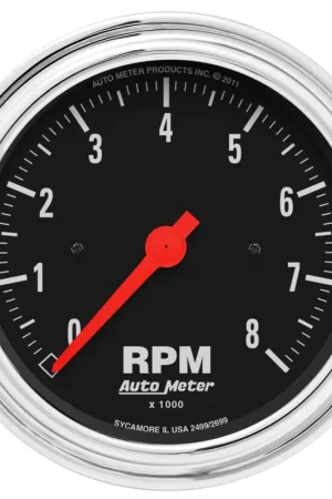 Autometer 3-3/8" In-Dash Tachometer 0-8,000 RPM Traditional Chrome Place Order