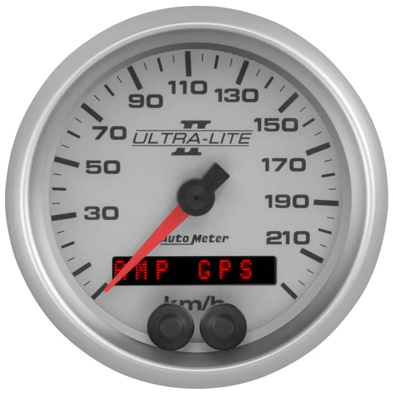 Autometer 3-3/8" Speedo 225 KM/H GPS Ultra-Lite II Free Delivery