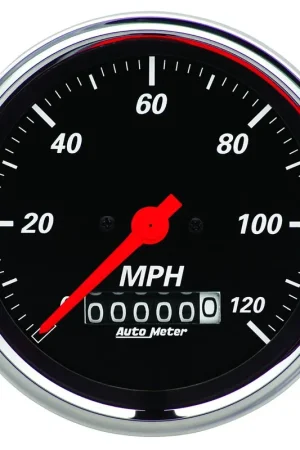 Authentic Autometer 3-3/8" Speedometer 0-120 MPH Electric Designer Black