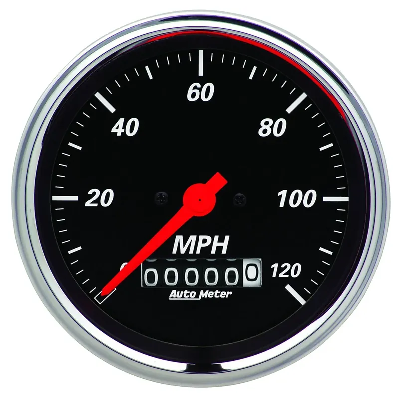 Authentic Autometer 3-3/8" Speedometer 0-120 MPH Electric Designer Black