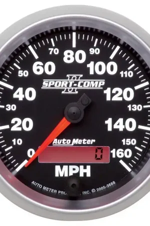 Today Only Autometer 3-3/8" Speedometer 0-160 MPH Electric Sport-Comp II