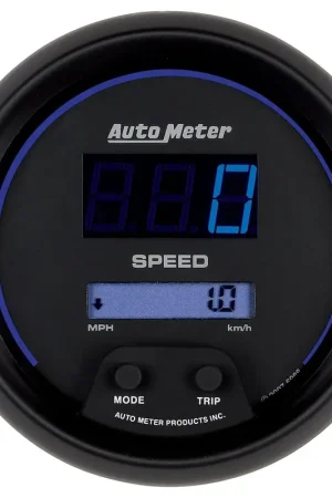 Autometer 3-3/8" Speedometer 0-260 MPH /0-260 KM/H Cobalt Digital Direct From Factory