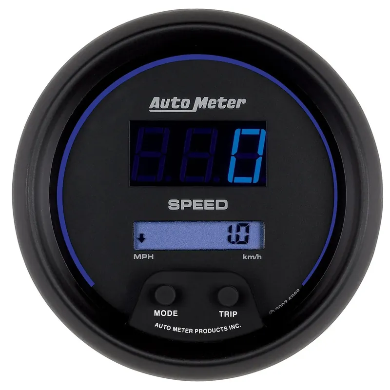 Autometer 3-3/8" Speedometer 0-260 MPH /0-260 KM/H Cobalt Digital Direct From Factory