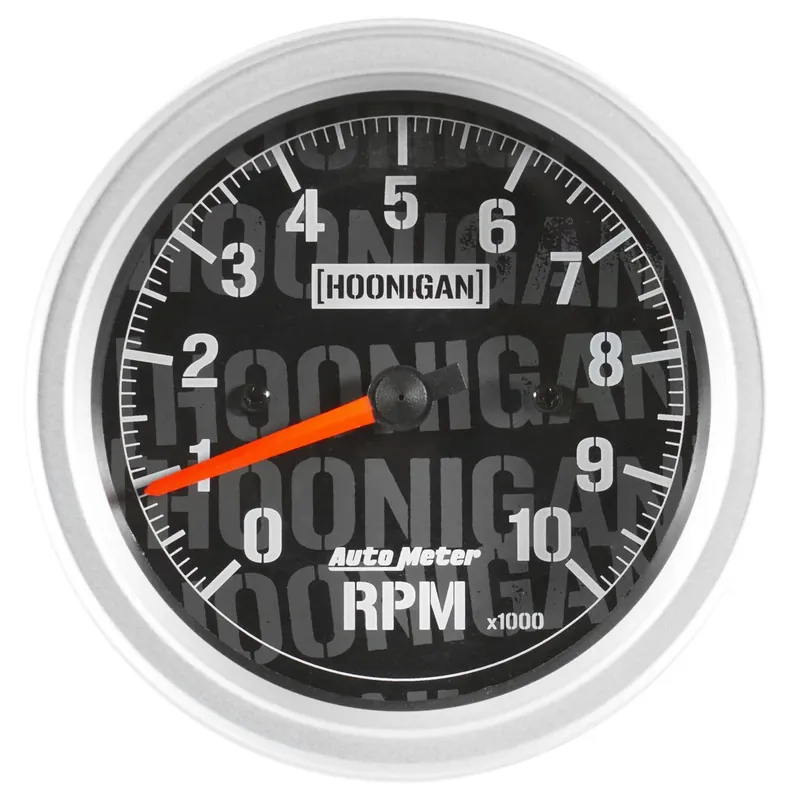 Shop Now Autometer 3-3/8" Tachometer 0-10,000 RPM In-Dash Hoonigan