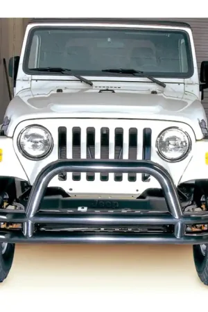 Rugged Ridge 3-In Dbl Tube Front Bumper w/ Hoop 76-06 CJ / Jeep Wrangler Buy Direct