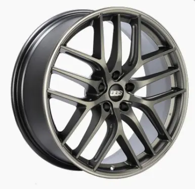 BBS CC-R 20x10.5 5x120 ET35 Satin Platinum Polished Rim Protector Wheel -82mm PFS/Clip Required - CC0502PPO Same Day Shipping
