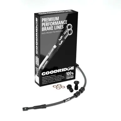 Warranty Included Goodridge 11-16 HD FXST (w/ABS) +2in Front Brake Line Kit - Black - HD0114-1FB-BK2